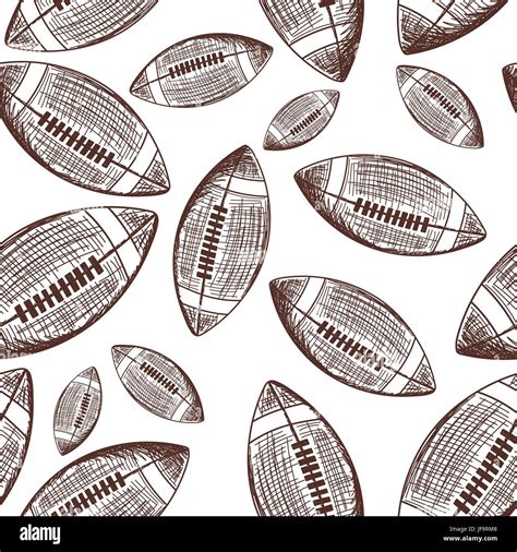 American Football Seamless Pattern Stock Vector Image Art Alamy