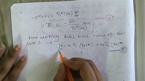 Thermodynamic Derivation Of Osmotic Pressure Lecture 2 Youtube