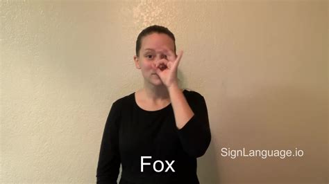 Fox In Asl Example 1 American Sign Language