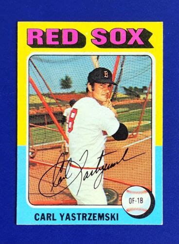 Topps Carl Yastrzemski Red Sox Hof Centered Ex Ex Mint