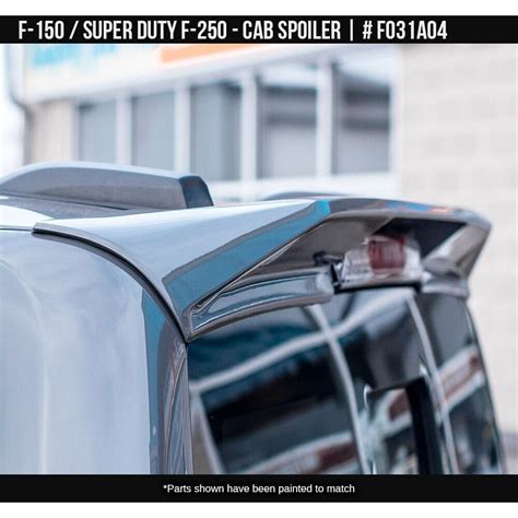 Fits Ford F F Air Design Rear Cab Roof Spoiler Satin Black