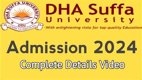 Dha Suffa University Karachi Admission 2024 Dha Suffa University Dha