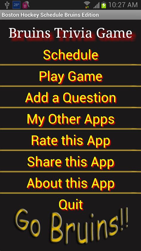 Schedule for Boston Bruins Fans - Android Apps on Google Play