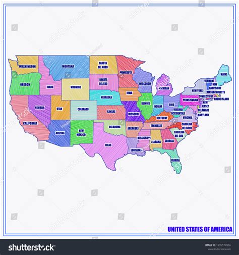 Map Usa Regions Infographic Colorful Illustration Stock Illustration 1395574916 | Shutterstock