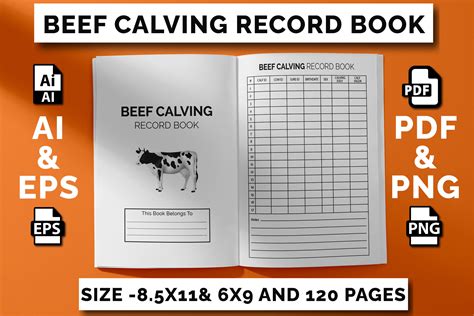 Beef Calving Record Book Graphic By Creativean Shop Creative Fabrica