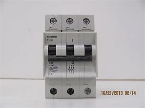 Siemens (MODEL 5SX23 C50 ) 3-Pole 400V Circuit Breaker - SPW Industrial