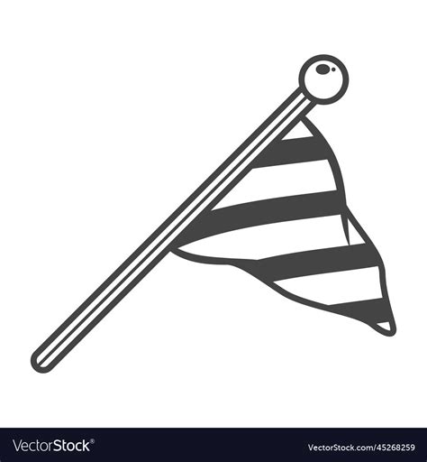 Flag outline Royalty Free Vector Image - VectorStock