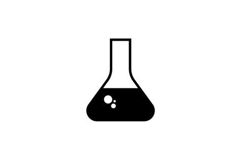 Erlenmeyer Flask Laboratorium Icon Vector EPS 10 Afbeelding Door