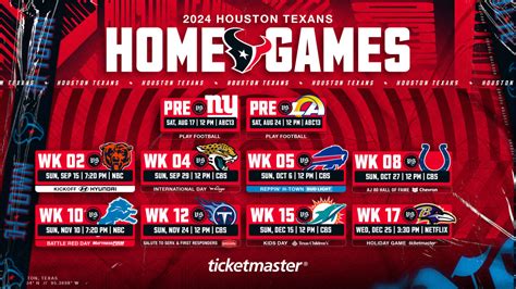 Houston Texans announce 2024 Home Game Themes