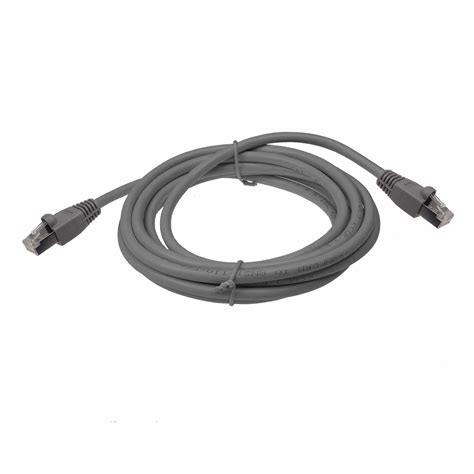 NTW 10 Cat6a Snagless Shielded STP Network Patch Cable Gray