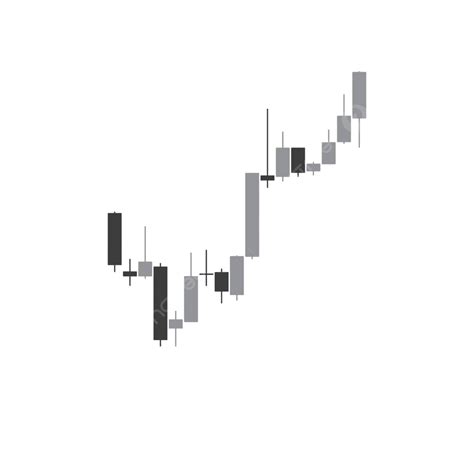 Candlestick Chart For Financial Trading Isolated On White Vector