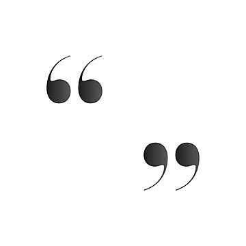 Vector Illustration Of Quotation Marks Or Symbols On A White Background