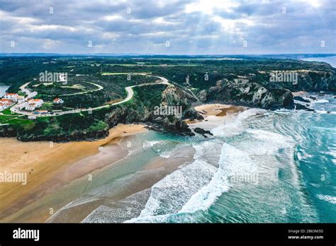 Aerial View Of Odeceixe In Portugal Stock Photo Alamy