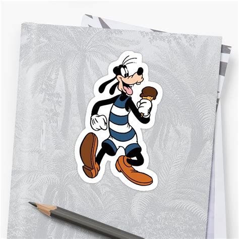 "Goofy Eating Ice Cream" Sticker by karmilo724 | Redbubble