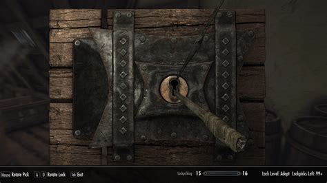 Lockpicking Interface Redone At Skyrim Special Edition Nexus Mods And