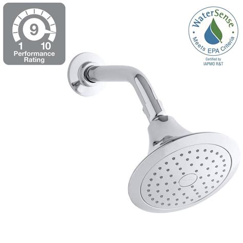 Kohler Forte 1 Spray 55 In Single Wall Mount Fixed Shower Head In