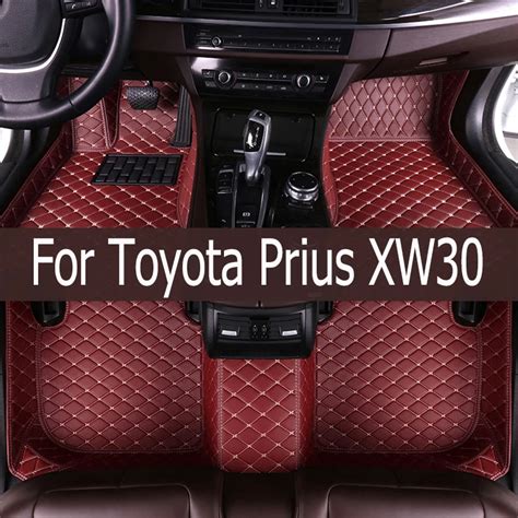 Car Floor Mats For Toyota Prius XW30 2010 2015 7seat Waterproof Tapete