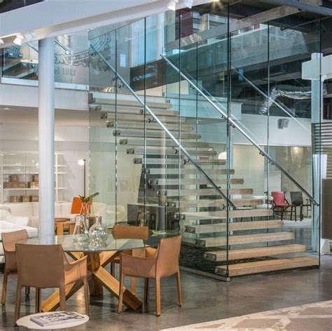 New Arrived Modern Design Straight Glass Staircase With Solid Oak