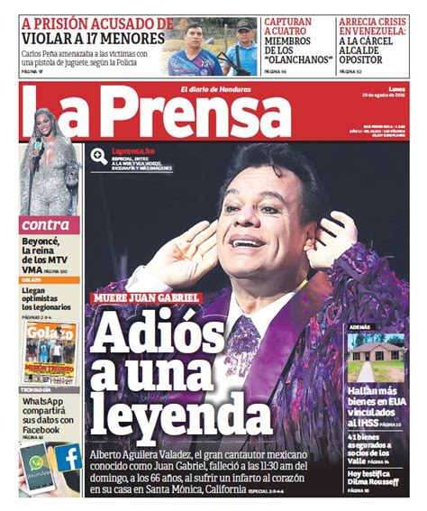 Gracias Por Compartir La Portada De La Edición Impresa De Diario La