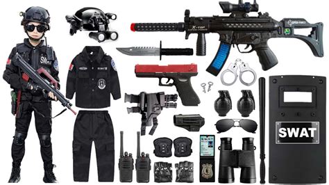 Special Police Weapons Toy Set Glock AK 47 M416 Sniper Rifle Pistol