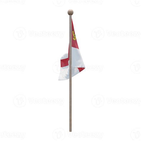 Sark D Illustration Flag On Pole Wood Flagpole Png