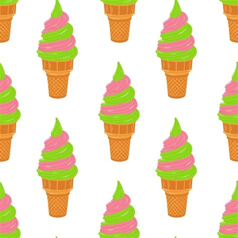 Premium Vector Seamless Pattern Of Popsicle Ice Cream