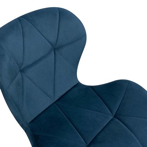 Chaises Matelass Es Velours Bleu Avec Pieds Noirs X Robine Id Market