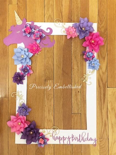 Unicorn Party Decorations Unicorn Selfie Frame Unicorn Etsy Canada