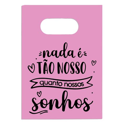 Sacola Plástica 15x20 Pacote 50 unidades FLORK Sonho Rosa