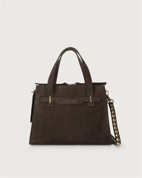 Orciani Borsa A Mano POSH Medium Nabucco Ball In Pelle Nubuck E