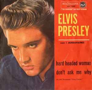 Elvis Presley Hard Headed Woman Vinyl Discogs