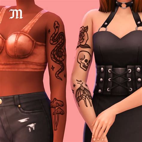 Homemade Tattoos Maxis Match Tattoos Myshunosun Sims 4 Tattoos