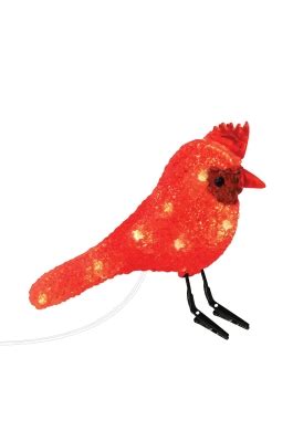 Aurio 6 IN LED Red Christmas Cardinal with Clipped Feet