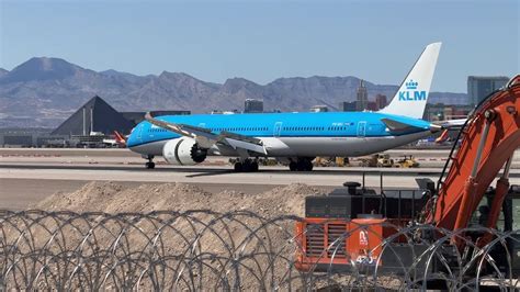 KLM Boeing 787 10 Dreamliner Lands At Las Vegas PH BKI YouTube