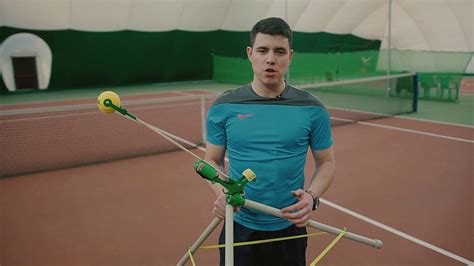 Теннисный тренажер для обучения вращению мяча "Spincoach" - YouTube