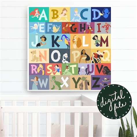 Pixar Alphabet Print - Etsy