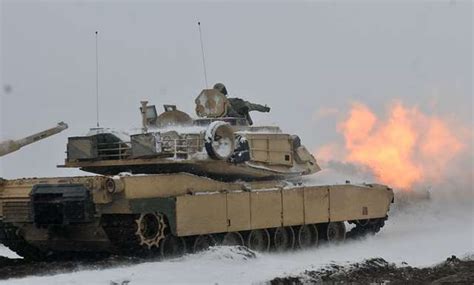 A Round Is Fired From A U S Army M1A2 Tank Belonging PICRYL Public