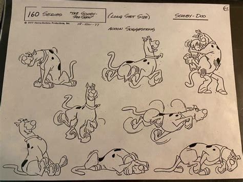 Scooby Doo 160 Series The Scooby Doo Show Long Shot Model Sheet Art