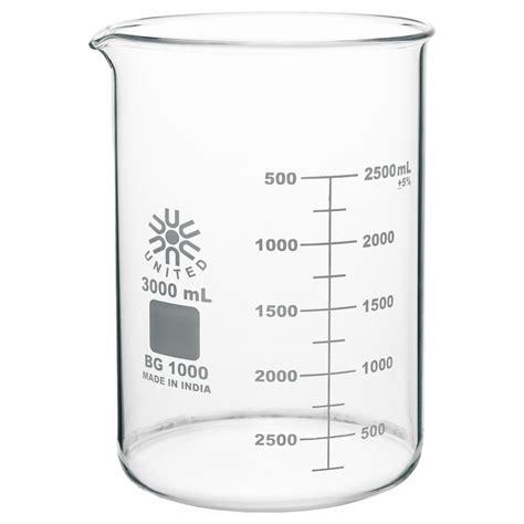 Borosilicate Glass Low Form Beaker 811c84bg1000 3000 Grainger