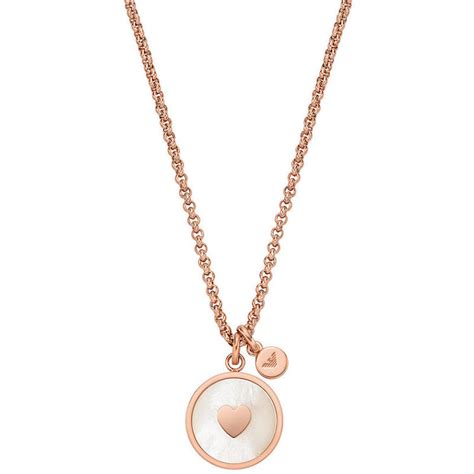 Armani Sentimental Woman Necklace Rose Gold Sunlab Malta