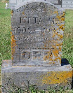 Etta Matilda Orr Memorial Find A Grave