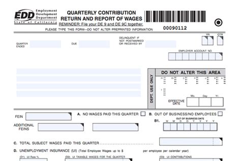 De9 Form 2023 Printable Forms Free Online