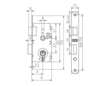 Cerradura Picaporte Embutir MCM Madera Modelo 2501