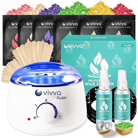 VIVVA Wax Warmer Heater Hard Wax Bean Hair Removal Waxing Machine Kit ...