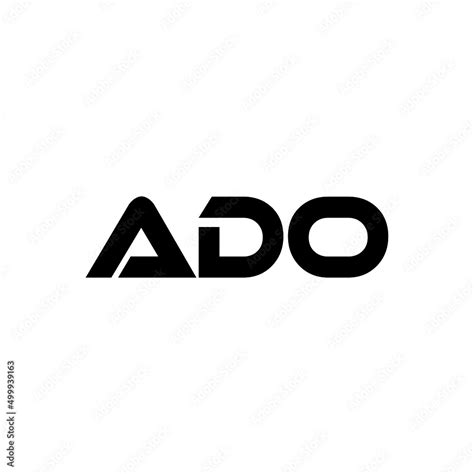 Ado Letter Logo Design With White Background In Illustrator Vector