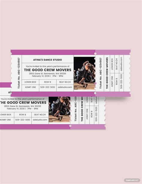 Circus Admission Ticket Template in PSD, Word, Illustrator, Publisher ...