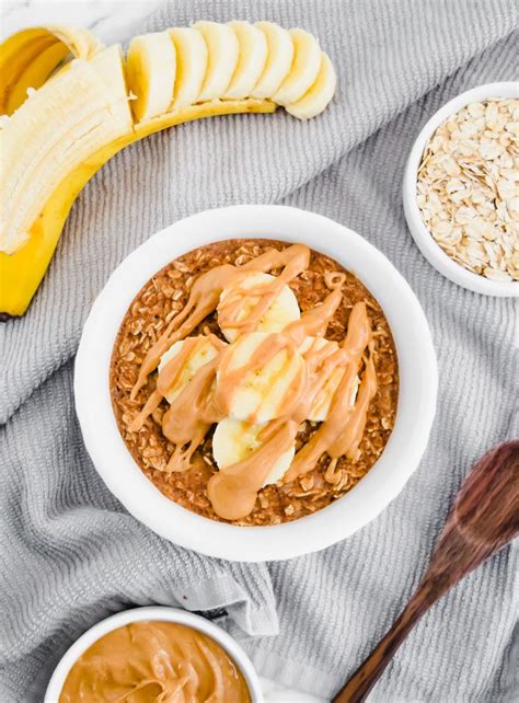 Vegan Single Serve Peanut Butter Banana Baked Oatmeal Sweet Vegan Sara