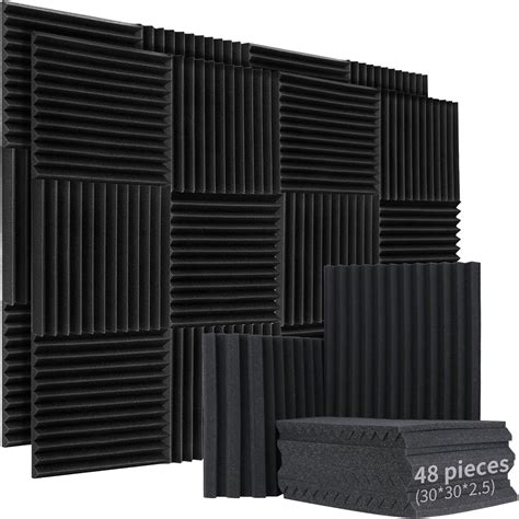 Amazon.com: 48 Pack Acoustic Foam Panel, 1" X 12" X 12" High-Density