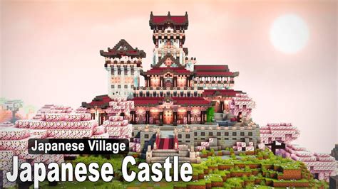 Minecraft How To Build A Japanese Cherry Blossom Castle Tutorial