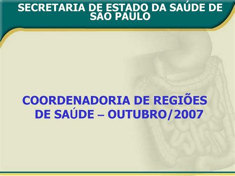 Ppt Secretaria De Estado Da Sa De De S O Paulo Powerpoint